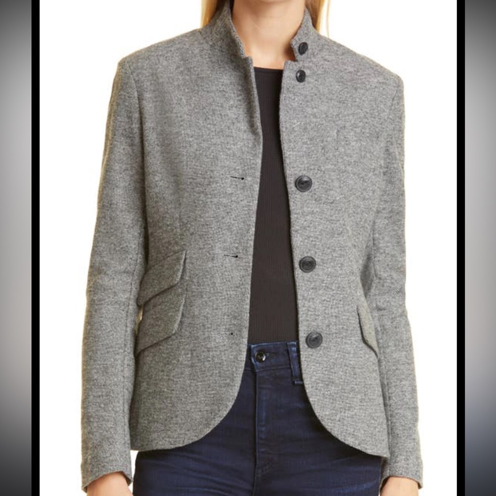 Rag & Bone Gray & Black Women's Blazer Size 2